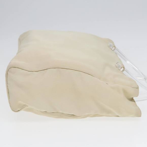PRADA Hand Bag Nylon White Silver Auth 89620 - Picture 3 of 16